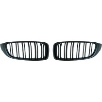 BMW 4-Serie F32/F33/F36 13-21 Enkelribbad Mattsvart Sportgrill / Njurar Sport-Look DIEDERICHS